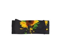 YYHWHJDE Bandeau pour bébé avec nœud imprimé tournesol et mauvaises herbes - Doux et extensible - Pour bébé fille de 0 à 6 mois