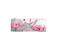 YYHWHJDE Bandeau pour bébé avec nœud rose imprimé flamant rose - Couvre-lit doux et extensible pour nouveau-né adorable bébé fille de 0 à 6 mois