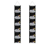 YYHWHJDE Bannière de porche avec bulles cachées dans les nuages - Robuste, durable, lavable et réutilisable - Décoration de remise de diplôme pour fêtes, cérémonies, portes d'entrée