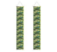 YYHWHJDE Bannière de porche avec impression caméléon sur branche - Robuste, durable, lavable et réutilisable - Décoration de remise de diplôme pour fêtes, cérémonies, portes d'entrée