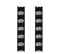 YYHWHJDE Bannière de porche avec impression de cartes de poker squelette - Robuste, durable, lavable et réutilisable, décoration de remise de diplôme pour fêtes, cérémonies, portes d'entrée