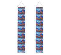 YYHWHJDE Bannière de porche avec impression de fleurs sur le chemin d'un étranger - Robuste, durable, lavable et réutilisable - Décoration de remise de diplôme pour fêtes, cérémonies, portes d'entrée