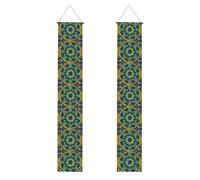 YYHWHJDE Bannière de porche avec impression totem yin yang - Robuste, durable, lavable et réutilisable - Décoration de remise de diplôme pour fêtes, cérémonies, portes d'entrée