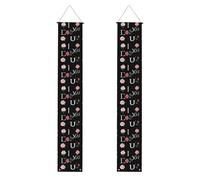 YYHWHJDE Bannière de porche avec imprimé rose is saying I love you - Robuste, durable, lavable et réutilisable - Décoration de remise de diplôme 30,5 x 180,3 cm