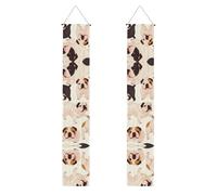 YYHWHJDE Bannière de porche avec imprimés bulldogs anglais - Robuste, durable, lavable et réutilisable, décoration de remise de diplôme pour fêtes, cérémonies, portes d'entrée