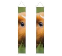 YYHWHJDE Bannière de porche avec imprimés de cochons d'Inde mignons - Robuste, durable, lavable et réutilisable, décoration de remise de diplôme 30,5 x 180,3 cm