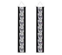 YYHWHJDE Bannière de porche avec motif tête de mort sur cartes à jouer - Robuste, durable, lavable et réutilisable - Décoration de remise de diplôme pour fêtes, cérémonies, portes d'entrée