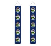 YYHWHJDE Bannière de porche de remise de diplôme avec drapeau de l'État du Maine - Robuste, durable, lavable et réutilisable, décoration de remise de diplôme pour fêtes, cérémonies, portes d'entrée