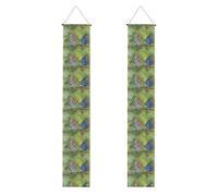 YYHWHJDE Bannière de porche de remise de diplôme avec imprimé deux papillons de nuit - Robuste, durable, lavable et réutilisable, décoration de remise de diplôme pour fêtes, cérémonies, portes