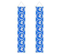 YYHWHJDE Bannière de porche de remise de diplôme avec imprimé d'oie blanche volante - Robuste, durable, lavable et réutilisable, décoration de remise de diplôme pour fêtes, cérémonies, portes d'entrée
