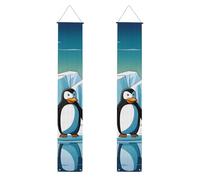 YYHWHJDE Bannière de porche de remise de diplôme avec imprimé pingouin Antarctique - Robuste, durable, lavable et réutilisable, décoration de remise de diplôme 30,5 x 180,3 cm