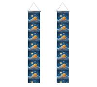 YYHWHJDE Bannière de porche de remise de diplôme avec imprimé soleil petite étoile - Robuste, durable, lavable et réutilisable pour fêtes, cérémonies, portes d'entrée