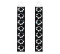 YYHWHJDE Bannière de porche de remise de diplôme avec sept belles fleurs - Robuste, durable, lavable et réutilisable pour fêtes, cérémonies, portes d'entrée
