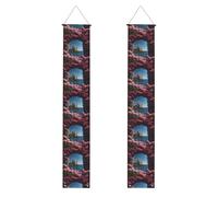 YYHWHJDE Bannière de porche de remise de diplôme avec une belle île avec des fleurs imprimées, robuste, durable, lavable et réutilisable, décoration de remise de diplôme 30,5 x 180,3 cm