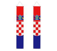 YYHWHJDE Bannière de porche imprimée drapeau de la République de Croatie - Robuste, durable, lavable et réutilisable, décoration de remise de diplôme pour fêtes, cérémonies, portes d'entrée