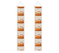 YYHWHJDE Bannière de porche imprimée Little Fat Sheep on the Pumpkin - Robuste, durable, lavable et réutilisable - Décoration de remise de diplôme pour fêtes, cérémonies, portes d'entrée