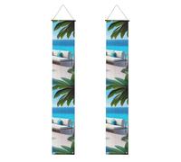 YYHWHJDE Bannière de porche Love Island on the S Prints - Robuste, durable, lavable et réutilisable - Décoration de remise de diplôme pour fêtes, cérémonies, portes d'entrée