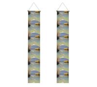 YYHWHJDE Bannière de porche Mt. Fuji avec impression « in the distance » - Robuste, durable, lavable et réutilisable, décoration de remise de diplôme 30,5 x 180,3 cm