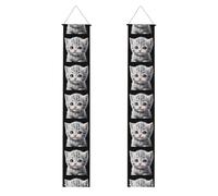 YYHWHJDE Bannière de porche pour remise de diplôme avec imprimé chat gris pauvre - Robuste, durable, lavable et réutilisable, décoration de remise de diplôme 30,5 x 180,3 cm