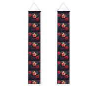 YYHWHJDE Bannière de porche pour remise de diplôme avec imprimé de fleurs à grandes feuilles - Robuste, durable, lavable et réutilisable, décoration de remise de diplôme 30,5 x 180,