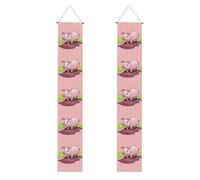 YYHWHJDE Bannière de porche pour remise de diplôme avec imprimé porcelet rose - Robuste, durable, lavable et réutilisable, décoration de remise de diplôme 30,5 x 180,3