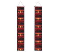 YYHWHJDE Bannière de porche pour remise de diplôme avec imprimé rose garden by the river - Robuste, durable, lavable et réutilisable, décoration de remise de diplôme 30,5 x 180,3 cm