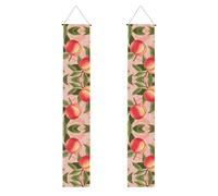 YYHWHJDE Bannière de porche pour remise de diplôme avec motif pêche rose - Robuste, durable, lavable et réutilisable, décoration de remise de diplôme 30,5 x 180,3 cm