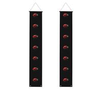 YYHWHJDE Bannière de porche rouge à sept étoiles avec imprimé coccinelle - Robuste, durable, lavable et réutilisable, décoration de remise de diplôme 30,5 x 180,3 cm