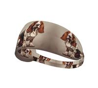 YYHWHJDE Basset Hound Bandeau de sport pour femme résistant à la transpiration Bandeau élastique d'été