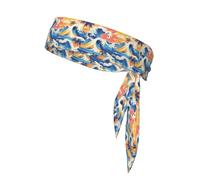 YYHWHJDE Beach Maui Hawaï Coucher de soleil Vagues Nuages Imprimés Sport Double Face Foulard Séchage Rapide Évacuation de l'humidité pour femmes, filles et hommes