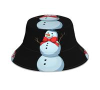 YYHWHJDE Beau chapeau bob réfléchissant bonhomme de neige avec nœud - léger, respirant et élégant pour l'extérieur Noir