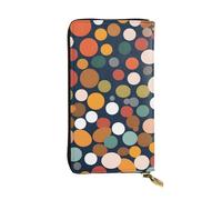 YYHWHJDE Beau portefeuille long en cuir de qualité avec motif à pois conçu pour les filles et les femmes tendance 19 x 10,5 cm, Noir , Taille unique