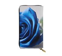 YYHWHJDE Beau portefeuille long en cuir imprimé rose bleu conçu pour les filles et les femmes tendance élégant et personnalisé 19 x 10,5 cm, noir, taille unique, Noir , Taille unique