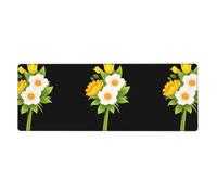 YYHWHJDE Beau tapis de souris extra large avec imprimé bouquet de fleurs, forte adhérence, durable, bord de verrouillage précis 30,5 x 80 cm