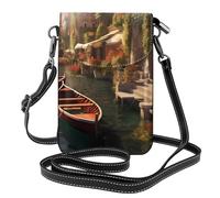 YYHWHJDE Beautiful Italy Picture Téléphone portable pour femme avec prépuce en cuir et bandoulière réglable
