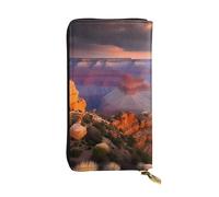 YYHWHJDE Beauty Grand Canyon Portefeuille long en cuir de qualité pour filles et femmes 19 x 10,5 cm, Noir , Taille unique