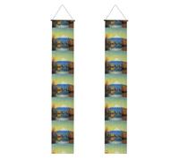 YYHWHJDE Belle bannière de porche de remise de diplôme imprimée Mt. Fuji - Robuste, durable, lavable et réutilisable, décoration de remise de diplôme 30,5 x 180,3 cm