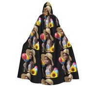 YYHWHJDE Belle cape à capuche noire pour adulte sans fermeture éclair, confortable pour les fêtes costumées