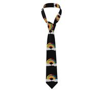 YYHWHJDE Belle cravate brodée arc-en-ciel pour homme, douce et confortable, ne se déforme pas, résistante à la décoloration, durable (145 x 8,2 cm)