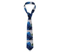 YYHWHJDE Belle cravate pour homme avec imprimé rose bleue, douce et confortable, ne se déforme pas, résistante à la décoloration, durable (145 x 8,1 cm)