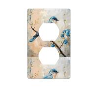 YYHWHJDE Blue Bird on The Branch Panneau mural décoratif pour zones résidentielles et commerciales 11,4 x 7 cm