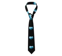 YYHWHJDE Blue Ocean Cravate pour homme avec imprimé cœur douce et confortable, ne se déforme pas, résistante à la décoloration, durable (145 x 8,1 cm)