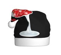 YYHWHJDE Bonnet de Noël motif cerises dans une tasse pour adulte, doux, léger et moelleux pour homme et femme