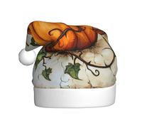 YYHWHJDE Bonnet de Noël pour adulte Motif citrouille et vigne Doux et moelleux Idéal pour une utilisation à long terme
