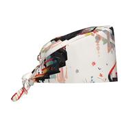 YYHWHJDE Bonnet de travail de nettoyage motif petit chat noir sur l'escalier en colimaçon pour homme et femme, réglable, respirant