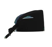 YYHWHJDE Bonnet médical bouffant avec motif The Majestic Mount Tai - Casquettes chirurgicales réglables pour homme et femme, noir