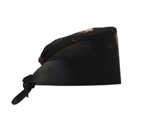 YYHWHJDE Bonnet médical bouffant motif Little Love on the Letter - Casquettes chirurgicales réglables pour homme et femme, noir