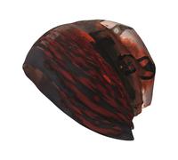 YYHWHJDE Bonnet tricoté à motif Londres pour adulte - Convient pour les hommes et les femmes - Bonnet sans bord chaud pour toutes les saisons - Noir