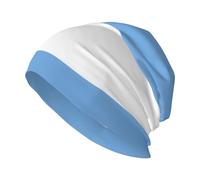 YYHWHJDE Bonnet tricoté élastique chaud pour homme et femme Motif drapeau argentin Noir