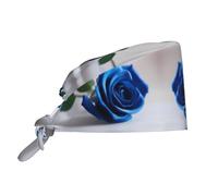 YYHWHJDE Bonnets chirurgicaux réglables pour homme et femme Motif rose bleue, Noir , Taille unique